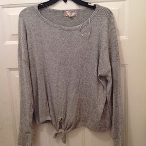 Girls gray sweater size large by Pink Rose